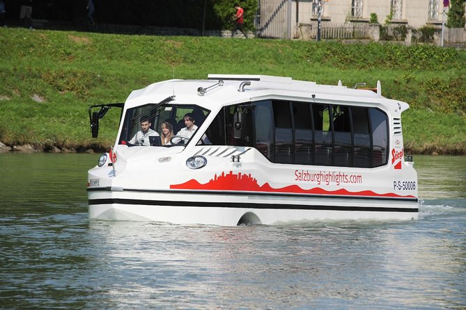 Amphibious Splash Tour on the water & on the land in Salzburg - Festival Area, Fortress Hohensalzburg, and Horse Pont views