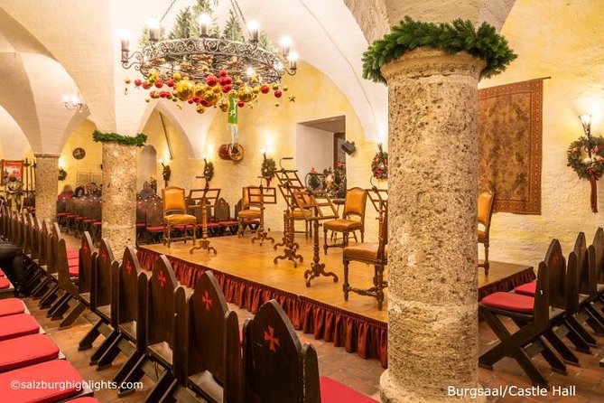Best of Mozart Concert and Dinner or VIP Dinner at Fortress Hohensalzburg - The fortress dining room and the view at night