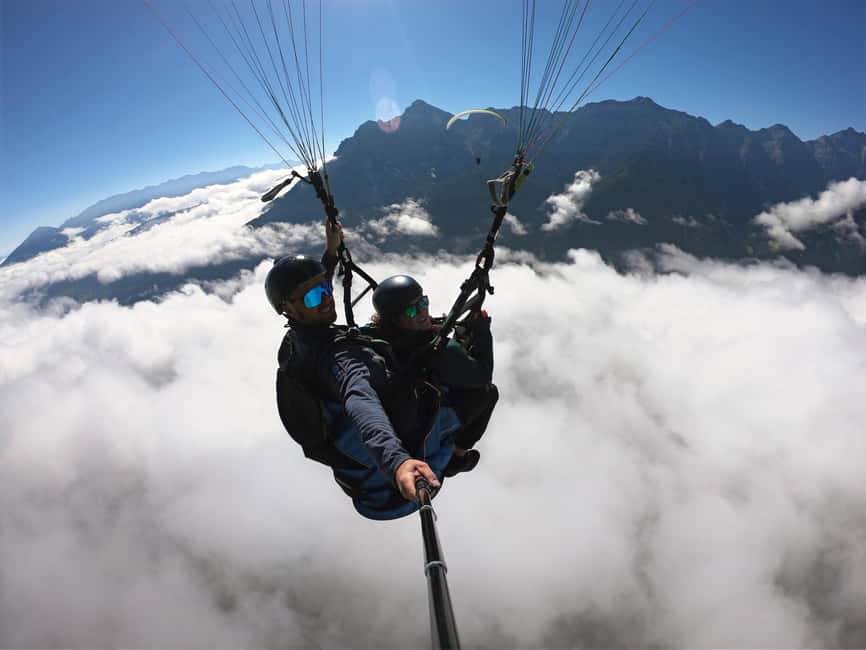 Fulpmes Schlick2000 - Winter Tandem Paragliding Flight - The Setup: Quick Briefing, Gear On, Then You’re Ready