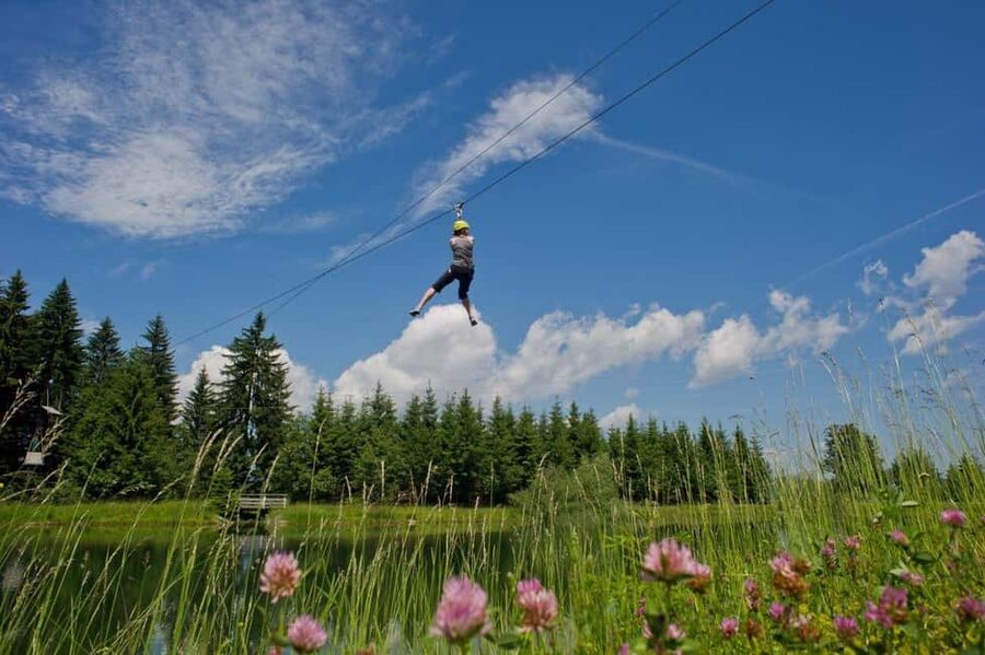 Hornpark - High Ropes Course - Family setup: mini course rules and how kids actually fit in