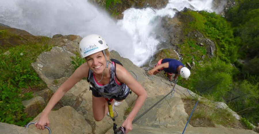 Ötztal: Via Ferrata Climbing at Stuibenfall - After the climb: schnapps, shower, and a swim