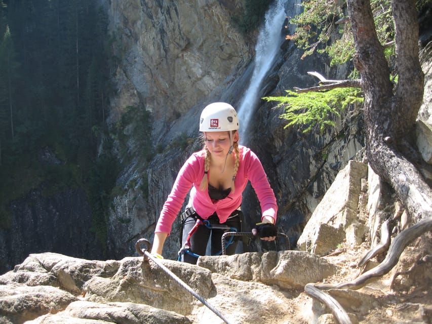 Ötztal: Via Ferrata Climbing Tour at Lehner Waterfall - The climb itself: from a 40 m vertical start toward the waterfall