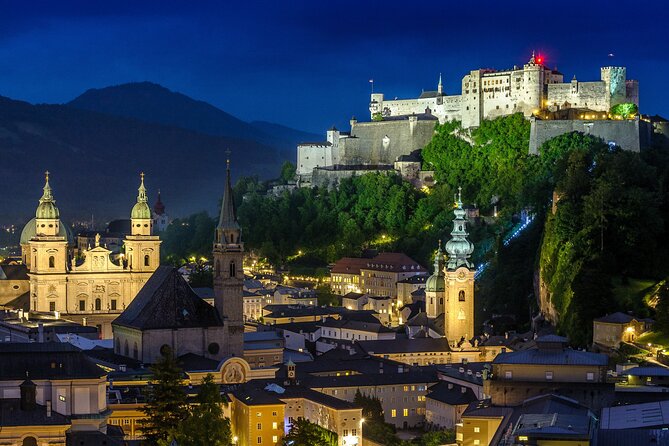 Private Salzburg Sunset & Night Tour - Gaisberg summit at night: the wide view over Salzburg and toward the Bavarian Alps