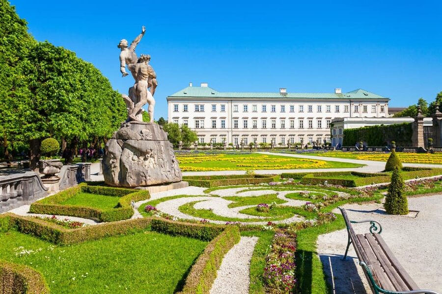Salzburg Tour: Mirabell Gardens, Sound of Music, Mozart - Kapitelplatz and the view toward Hohensalzburg Fortress