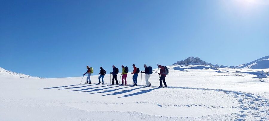 Snowshoe tour Ifen/Gottesacker Allgäu Kleinwalsertal - Snowshoe tour Ifen/Gottesacker in the Kleinwalsertal: why it works