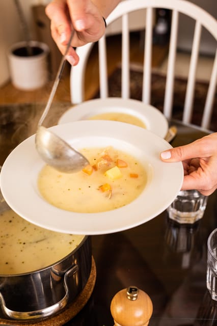 Vienna; Cooking Class: Make Schnitzel & Apple Strudel - Viennese potato soup prep, a classic warm start that sets the tone