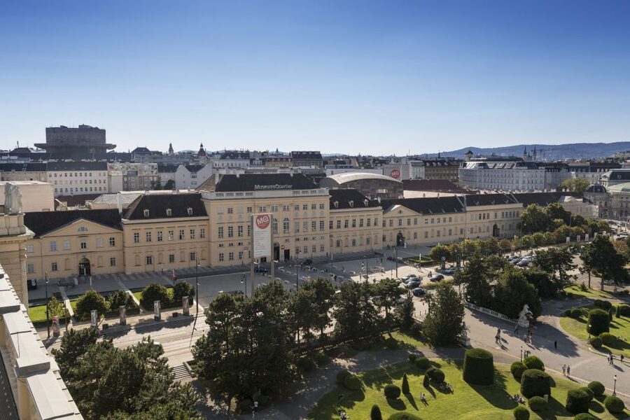 Vienna: Walking Tour of the MuseumsQuartier with Guide - mumok façade basalt slabs: the fun physics moment you will remember