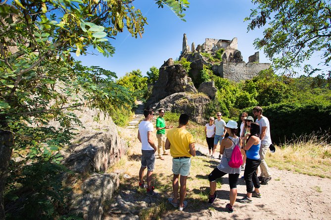 Wachau Valley Wine Tasting Bike Tour from Vienna - Durnstein Fortress Ruins and the Danube Swim Moment